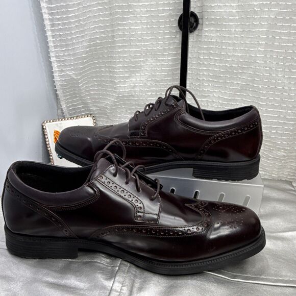 Rockport Walkability Adiprene Adidas Hydroshield Burgundy Wingtip Shoes Mens 14W main image 4